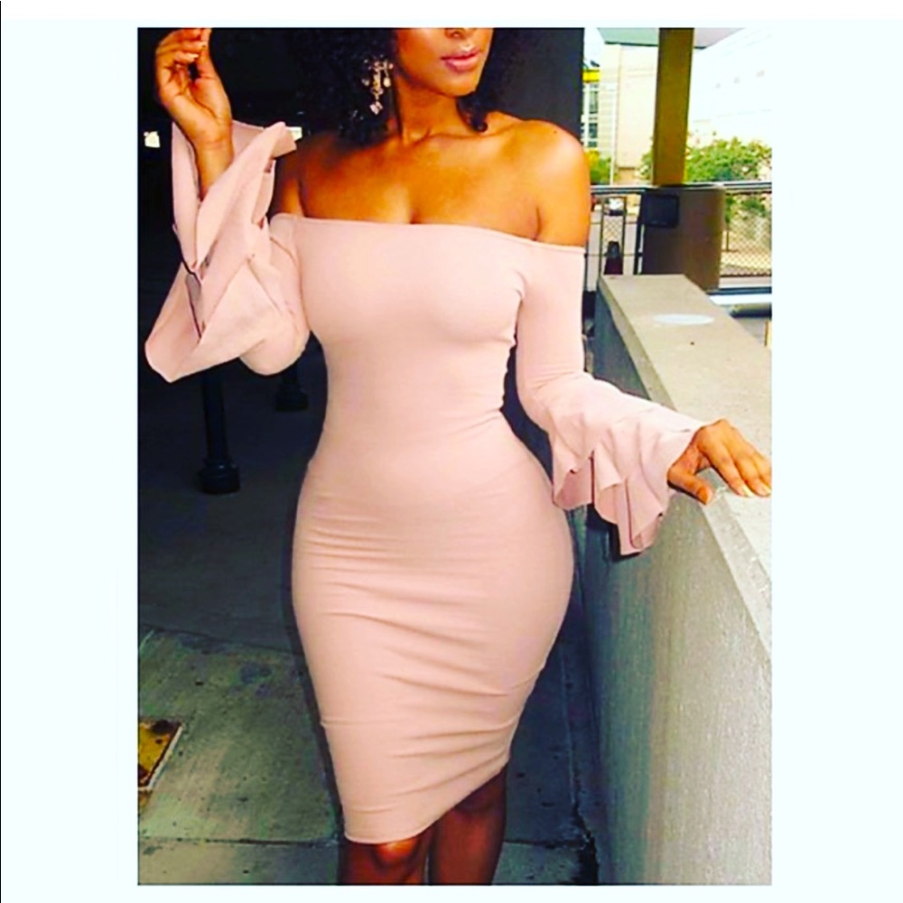 Ruffled Sleeve Dress